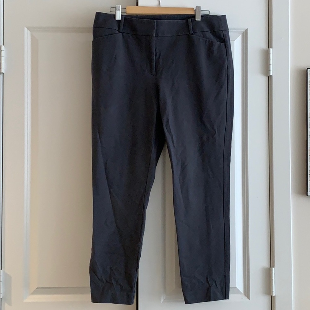 LOFT Gray Julie Skinny Work Pants